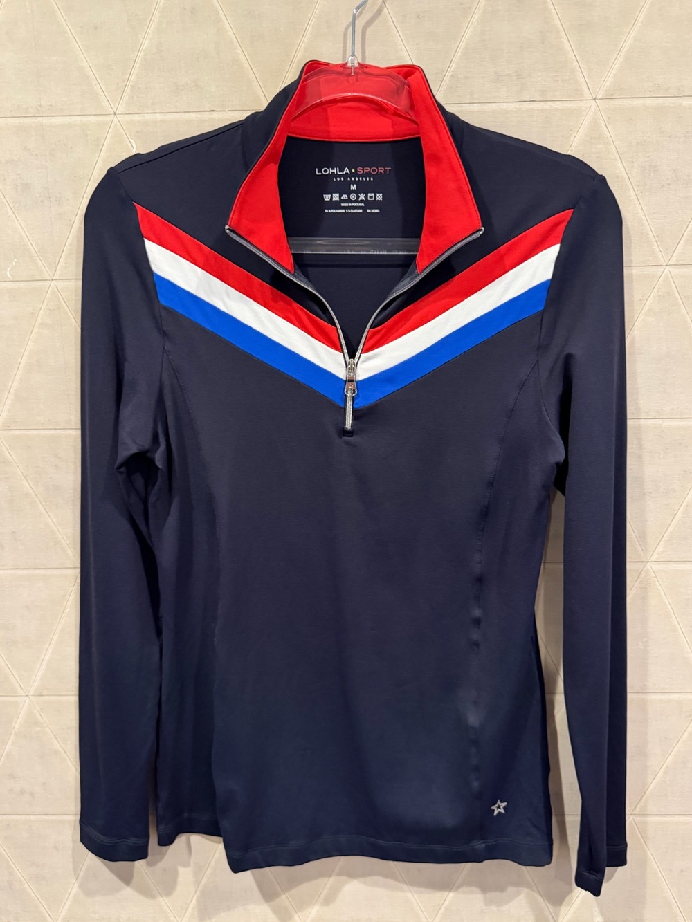 Lohla Sport The Claudine Top size M Navy Blue & Red